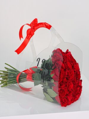 Arreglo de Rosas en Cartera Acrílica